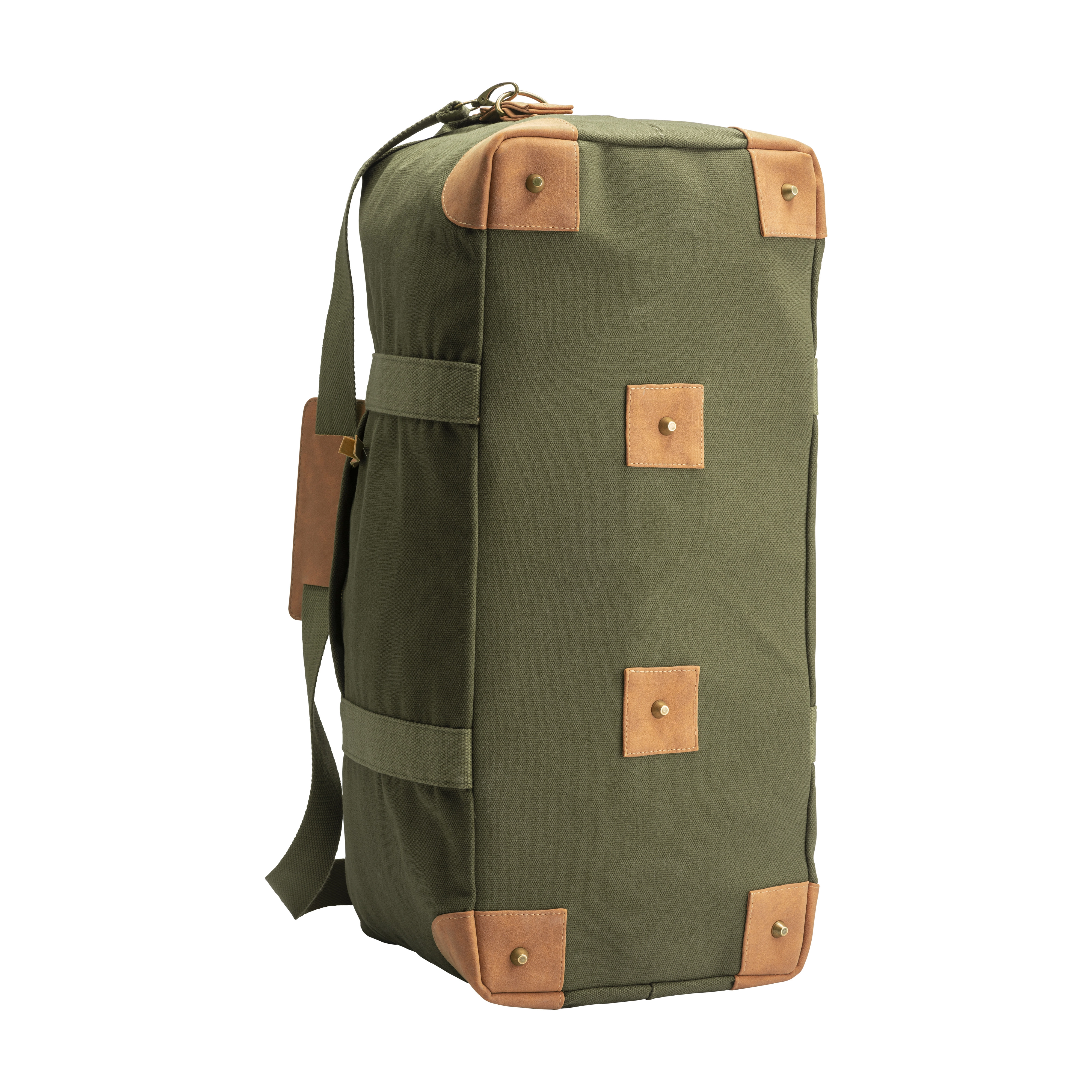 Immagine Borsa duffle in canvas riciclato. Tracolla regolabile e removibile con fibbie in metallo
