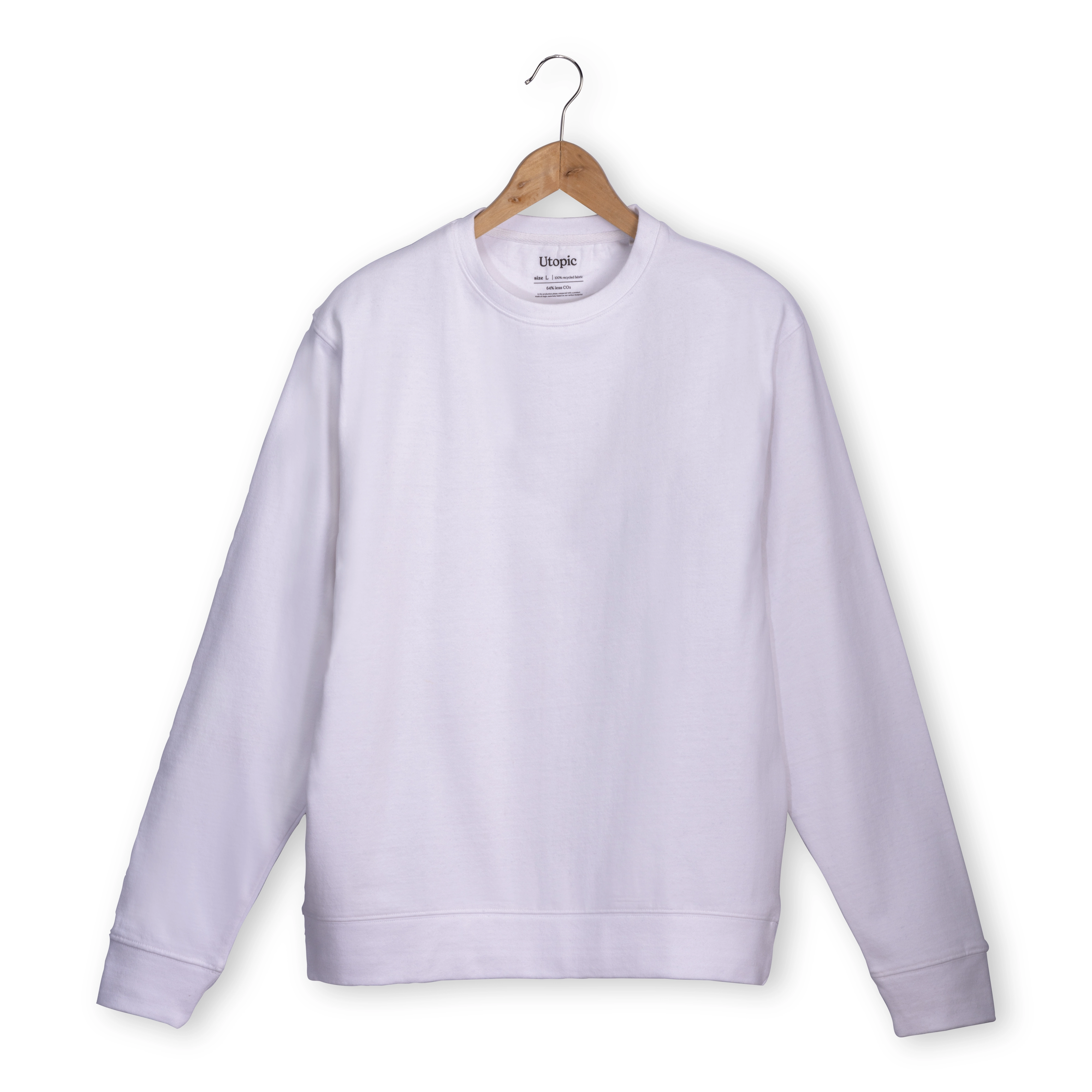 Immagine Felpa girocollo 100% tessuto rigenerato