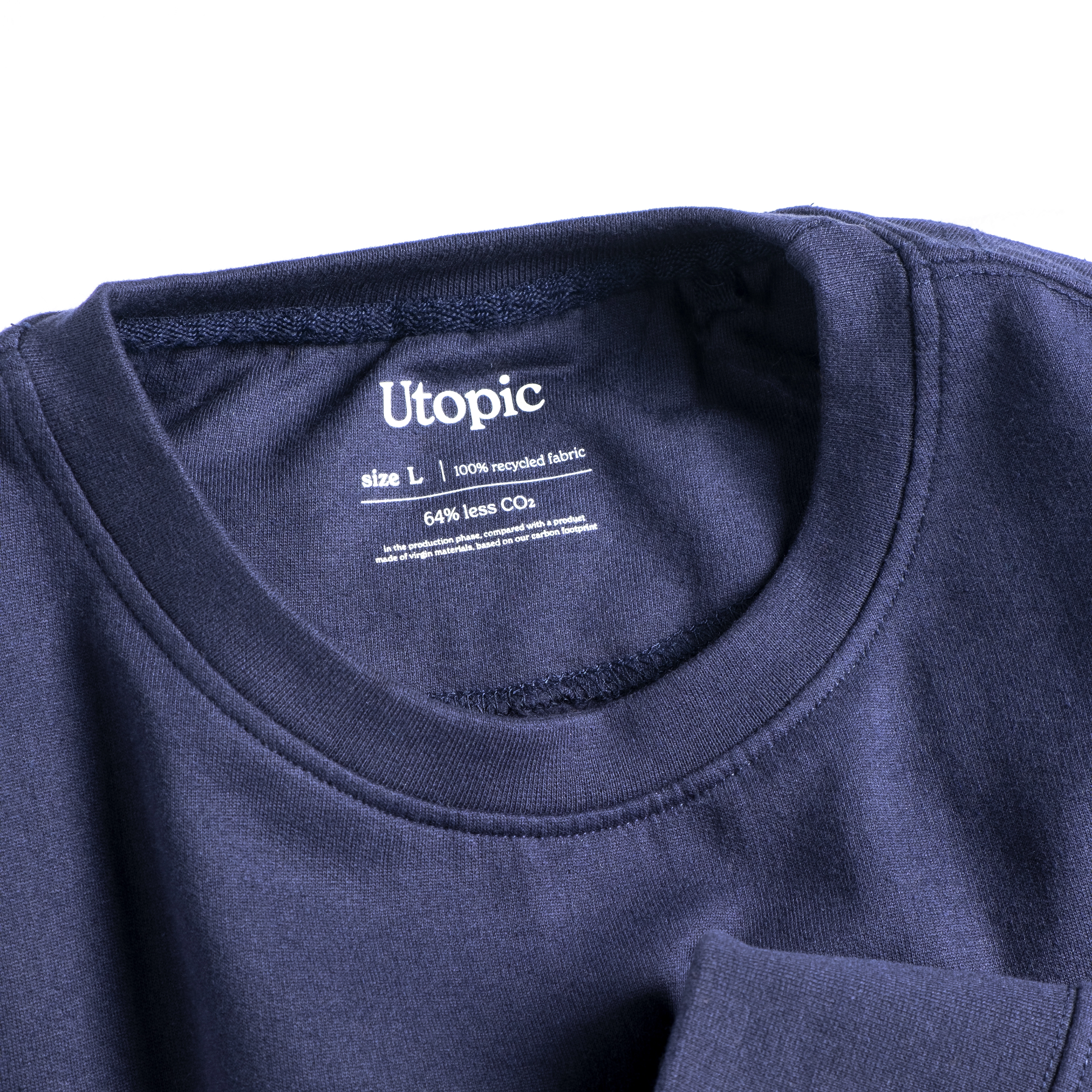 Immagine Felpa girocollo 100% tessuto rigenerato