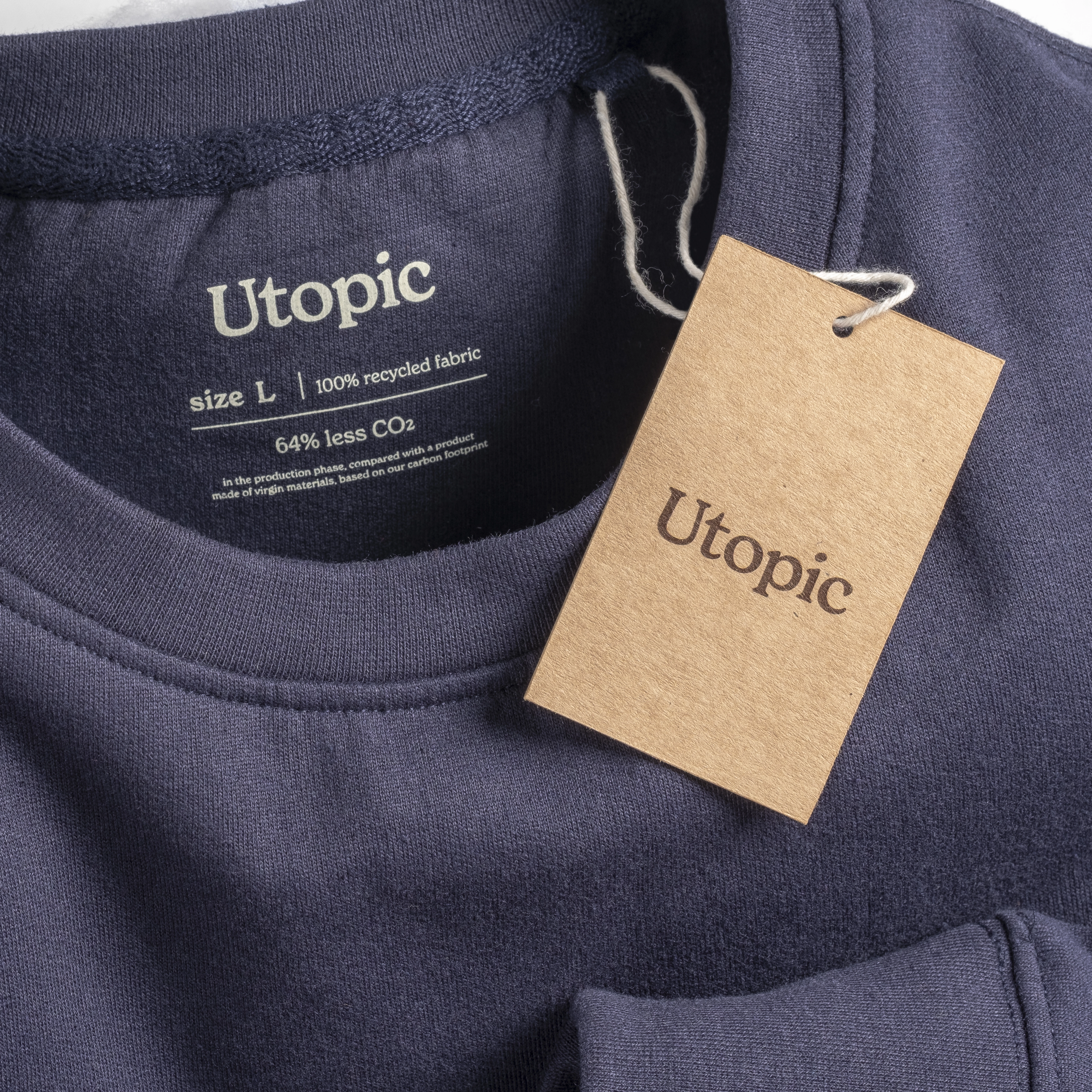 Immagine Felpa girocollo 100% tessuto rigenerato