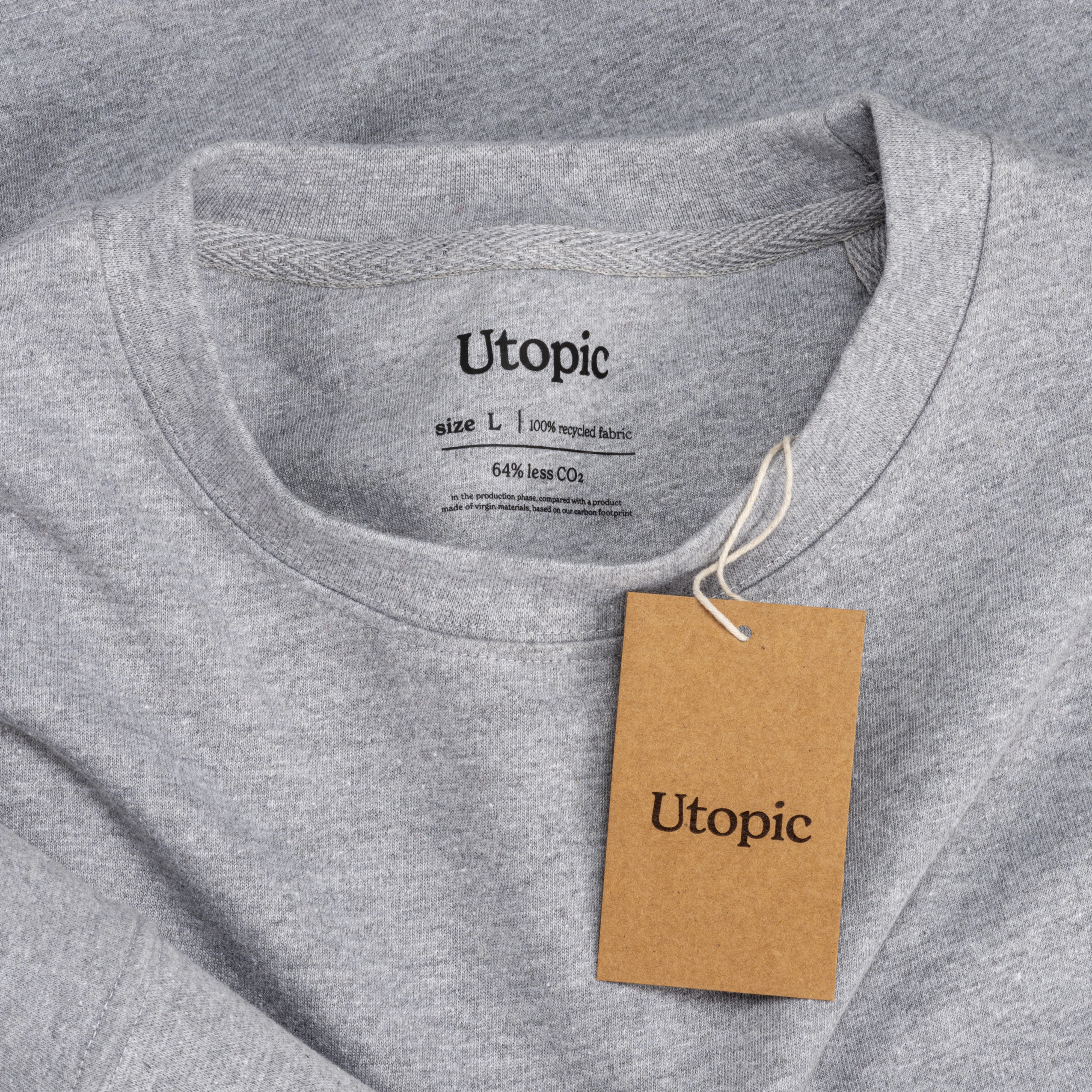 Immagine Felpa girocollo 100% tessuto rigenerato