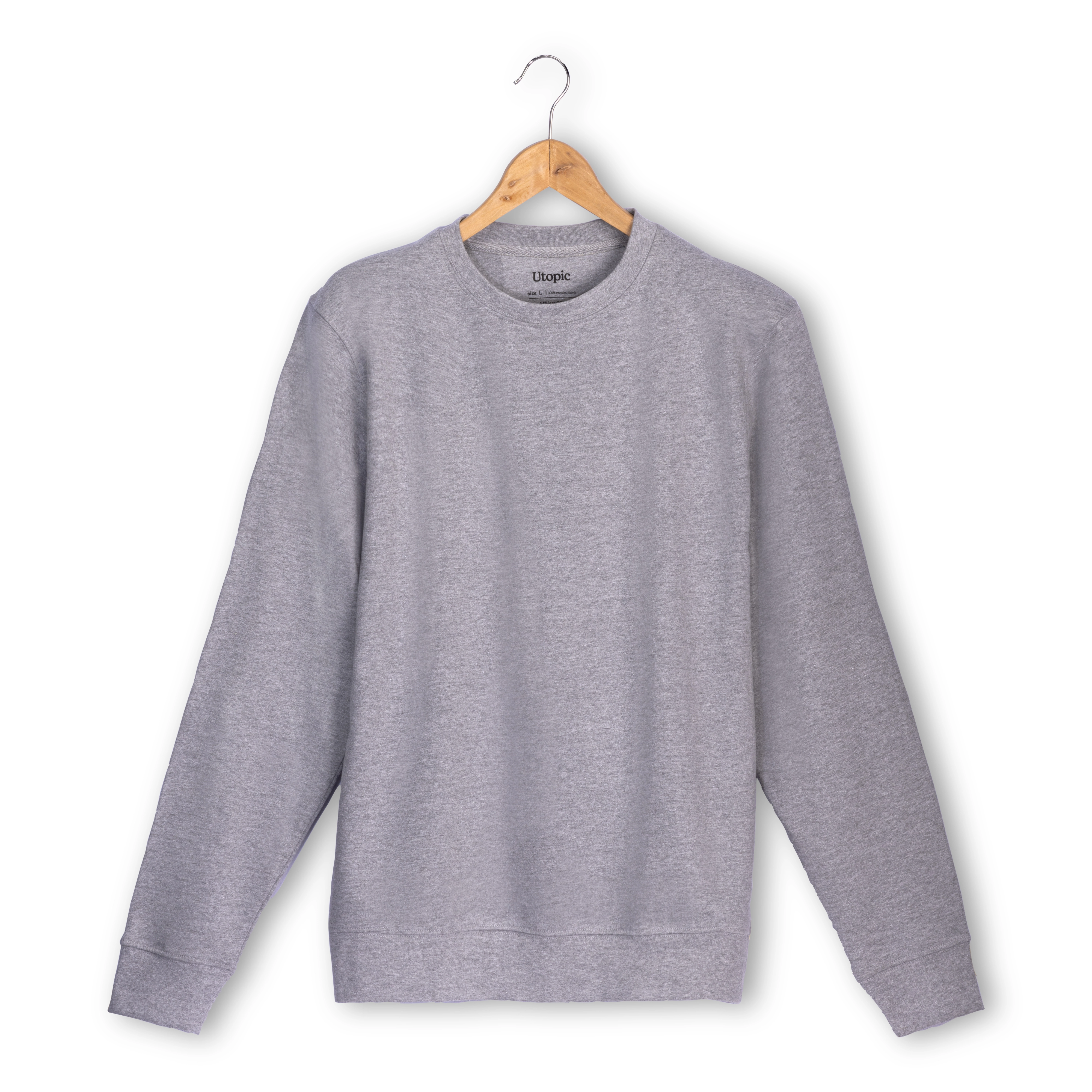 Immagine Felpa girocollo 100% tessuto rigenerato