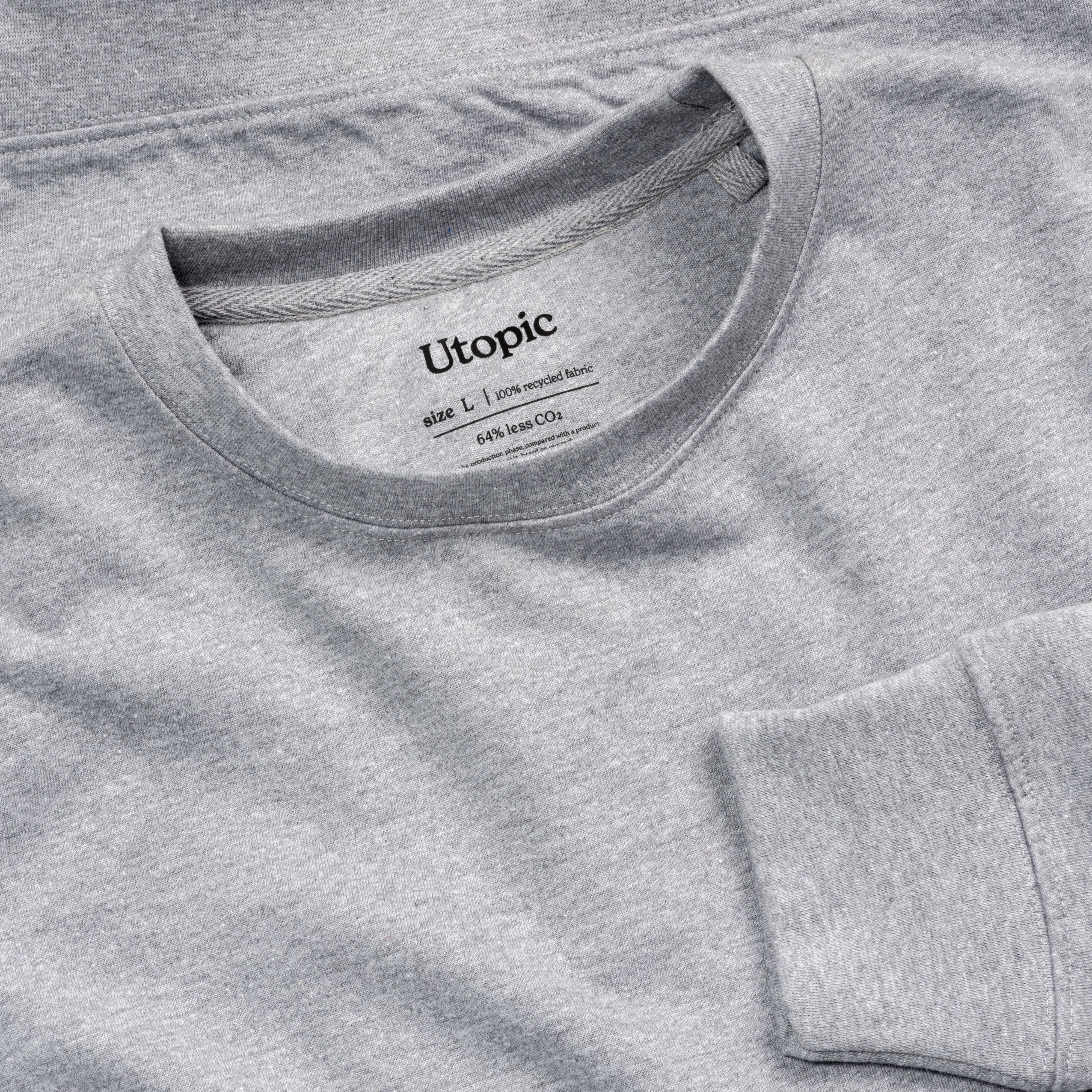 Immagine Felpa girocollo 100% tessuto rigenerato