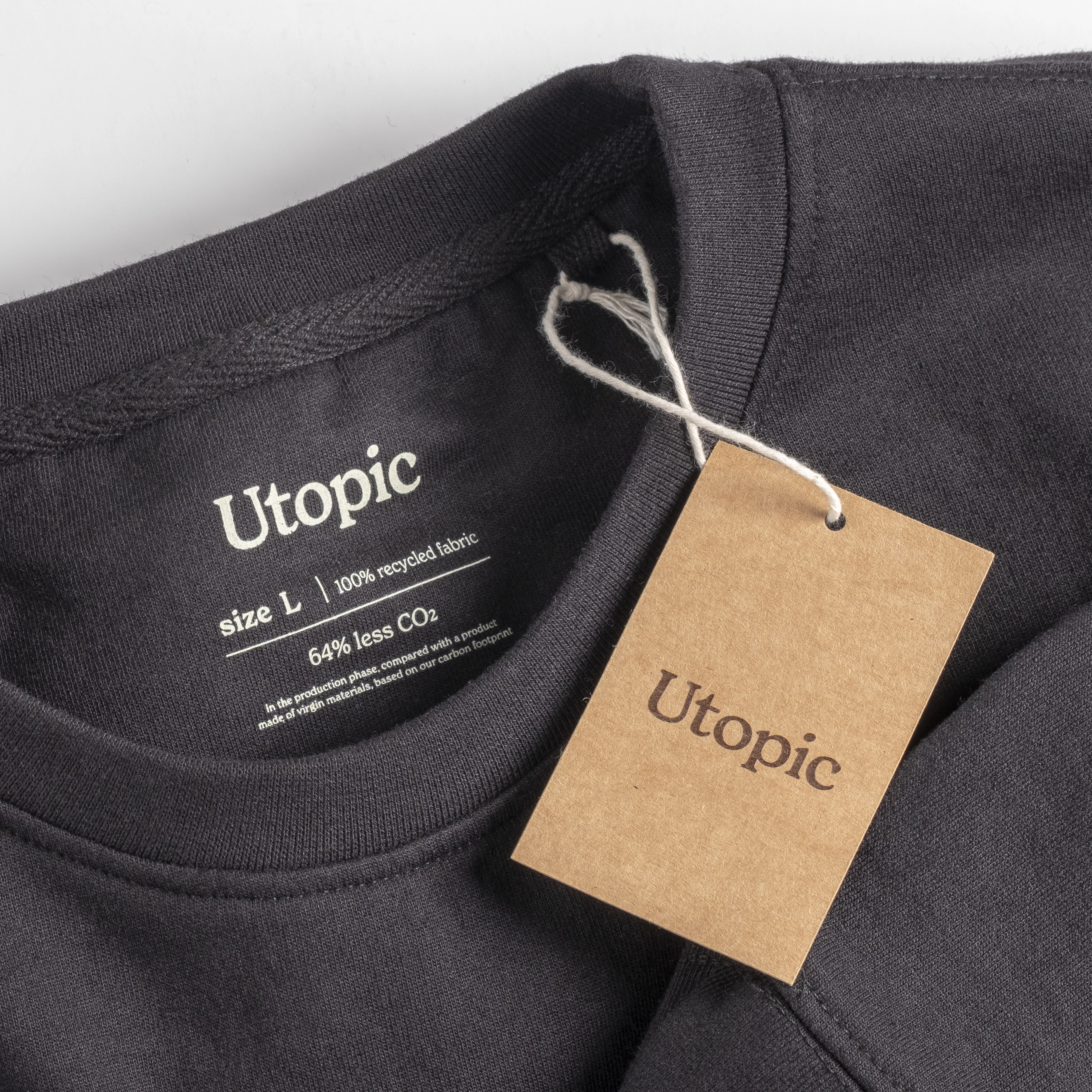 Immagine Felpa girocollo 100% tessuto rigenerato