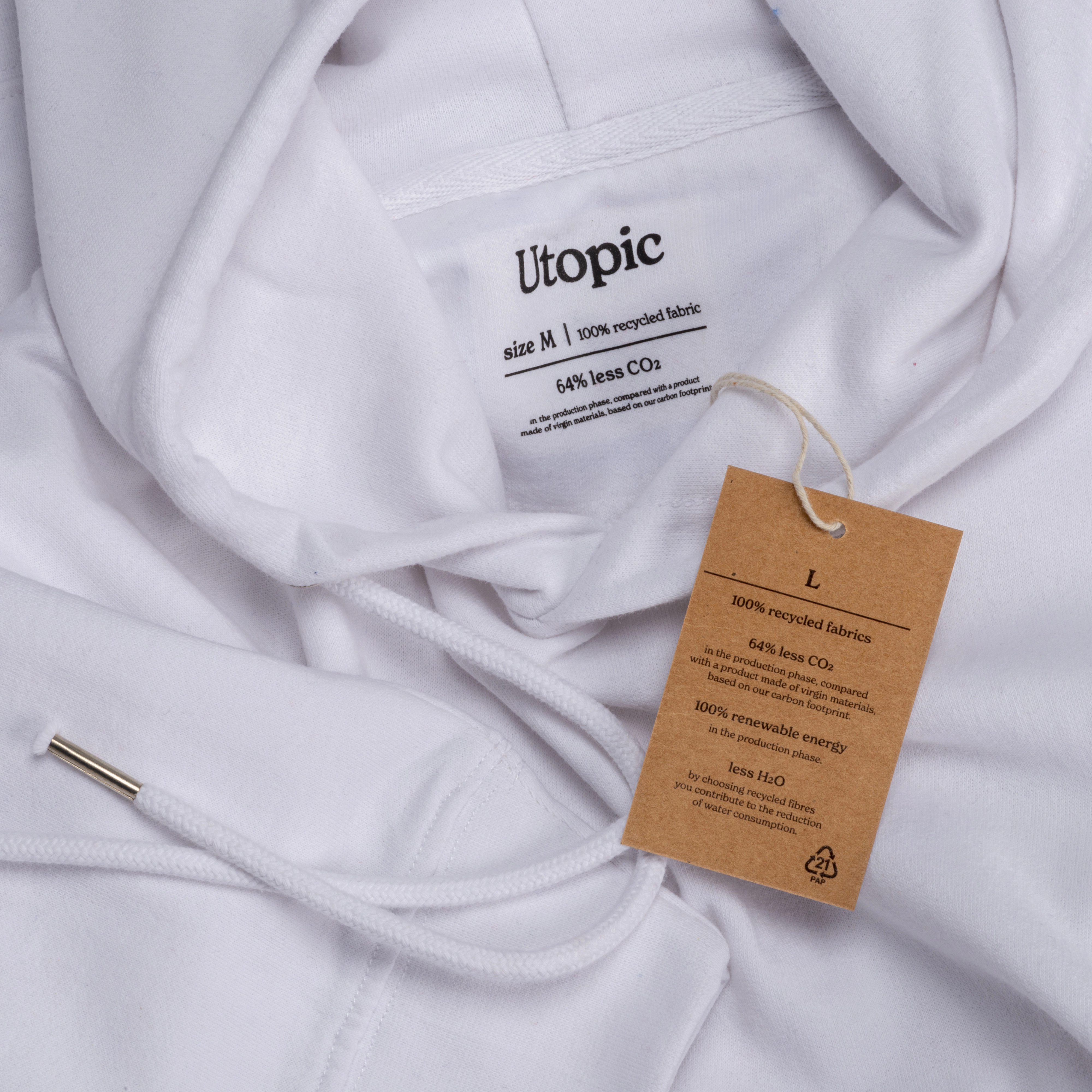 Immagine Felpa con cappuccio 100% tessuto rigenerato