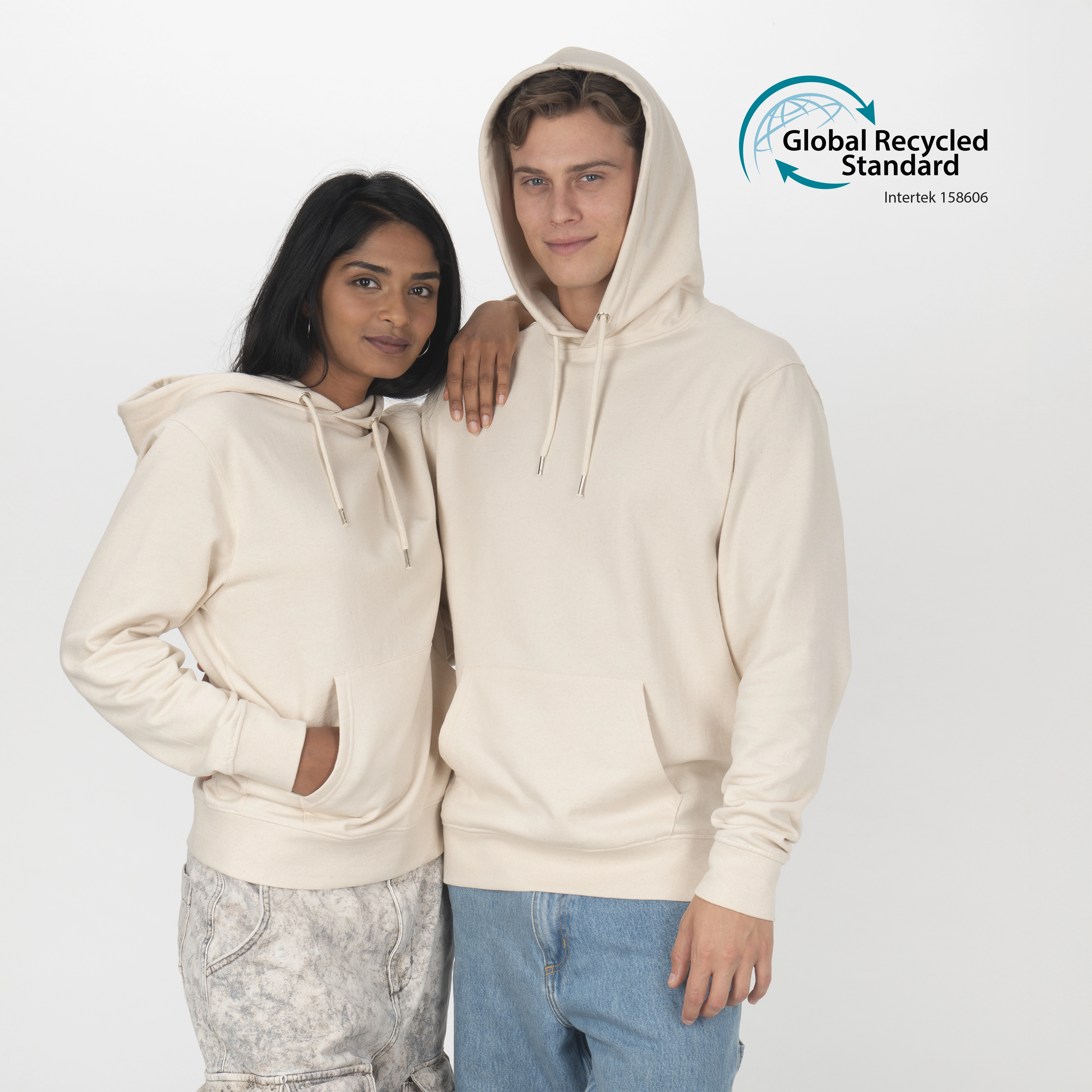 Immagine Felpa con cappuccio 100% tessuto rigenerato