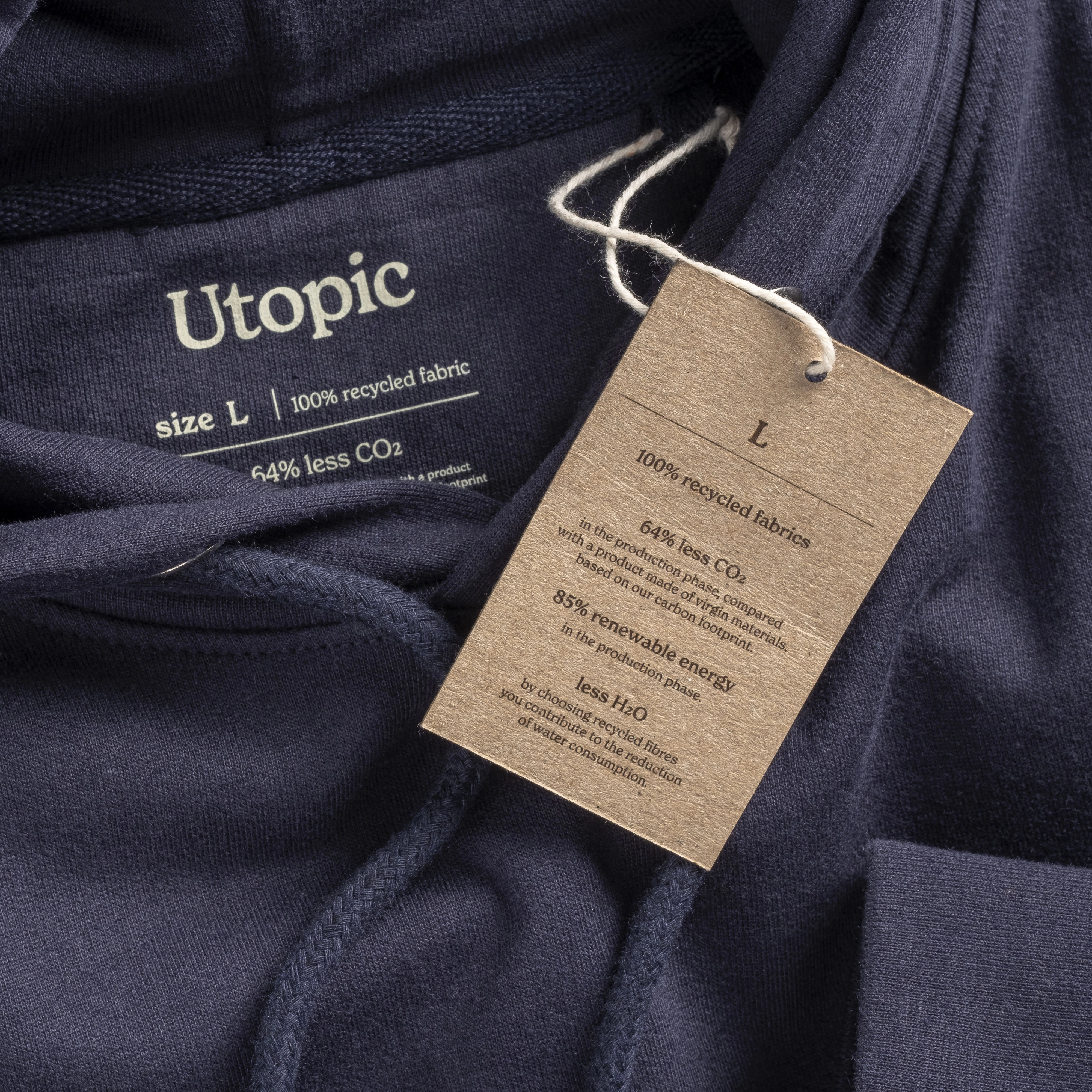 Immagine Felpa con cappuccio 100% tessuto rigenerato