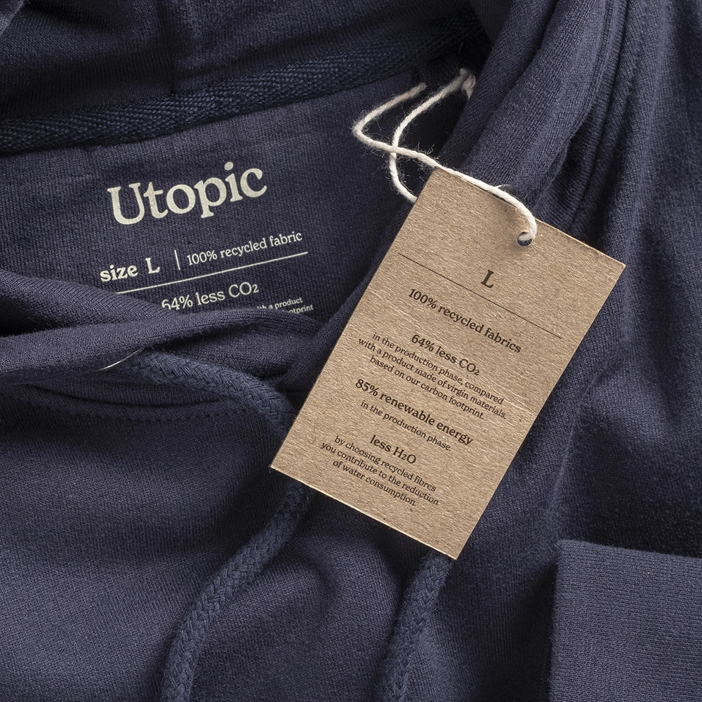 Immagine Felpa con cappuccio 100% tessuto rigenerato