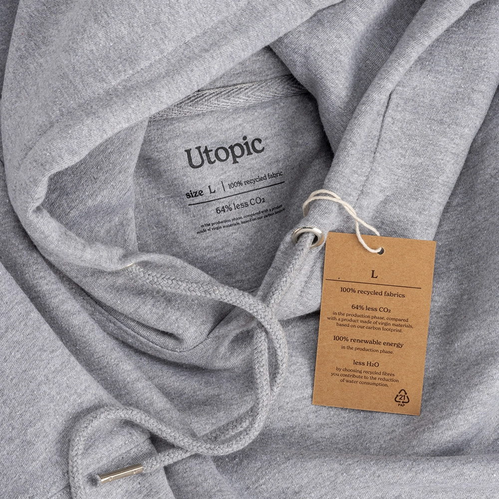 Immagine Felpa con cappuccio 100% tessuto rigenerato