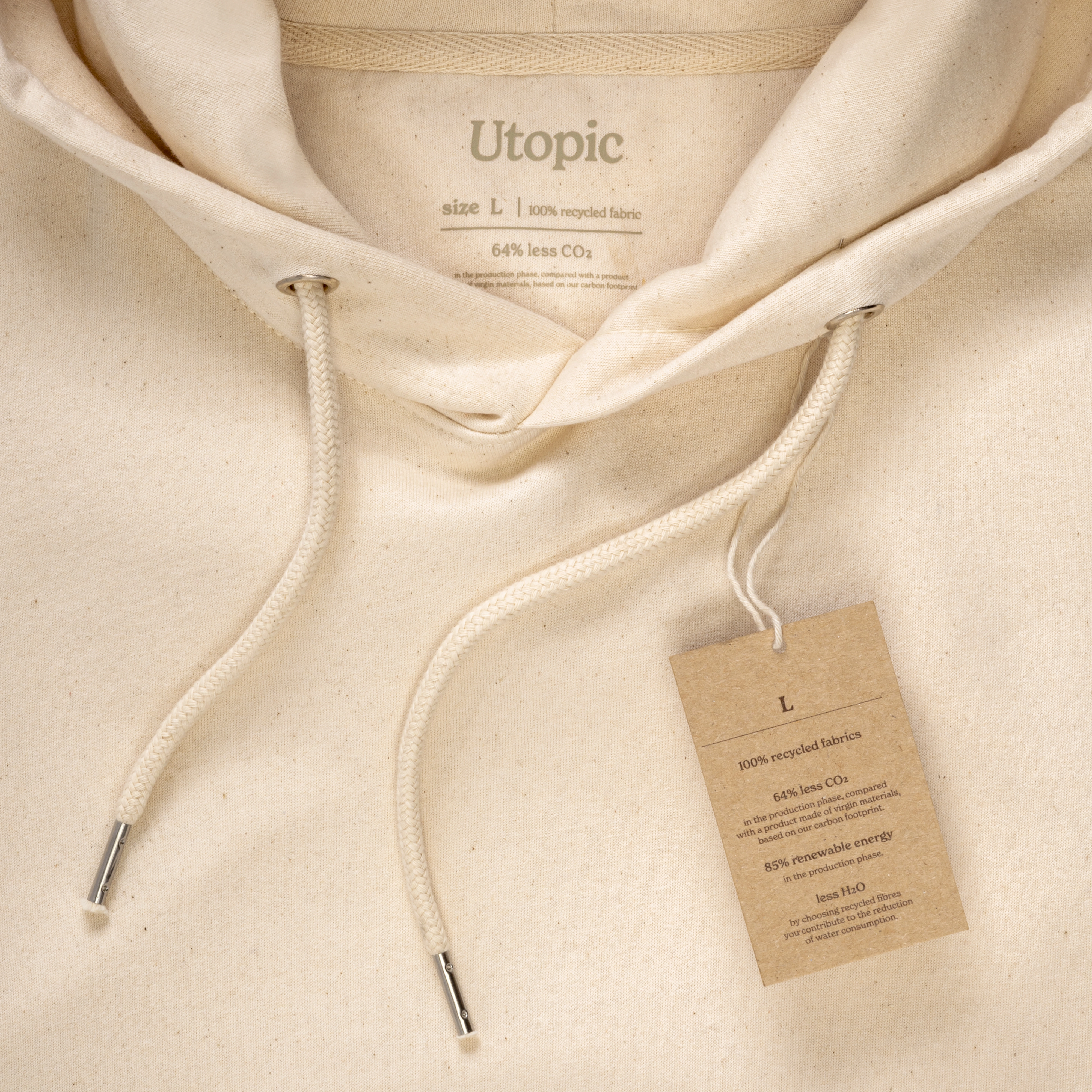 Immagine Felpa con cappuccio 100% tessuto rigenerato