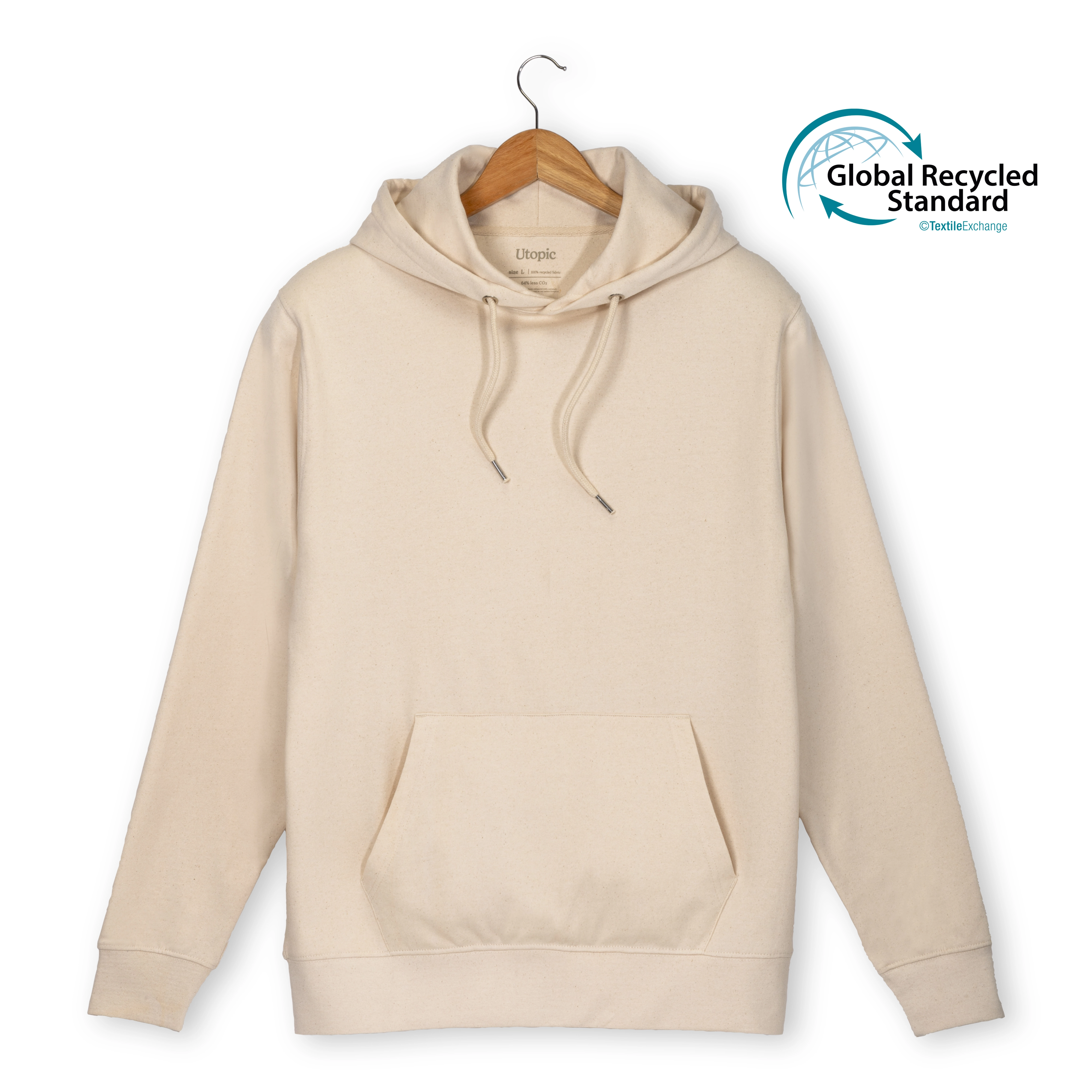 Immagine Felpa con cappuccio 100% tessuto rigenerato