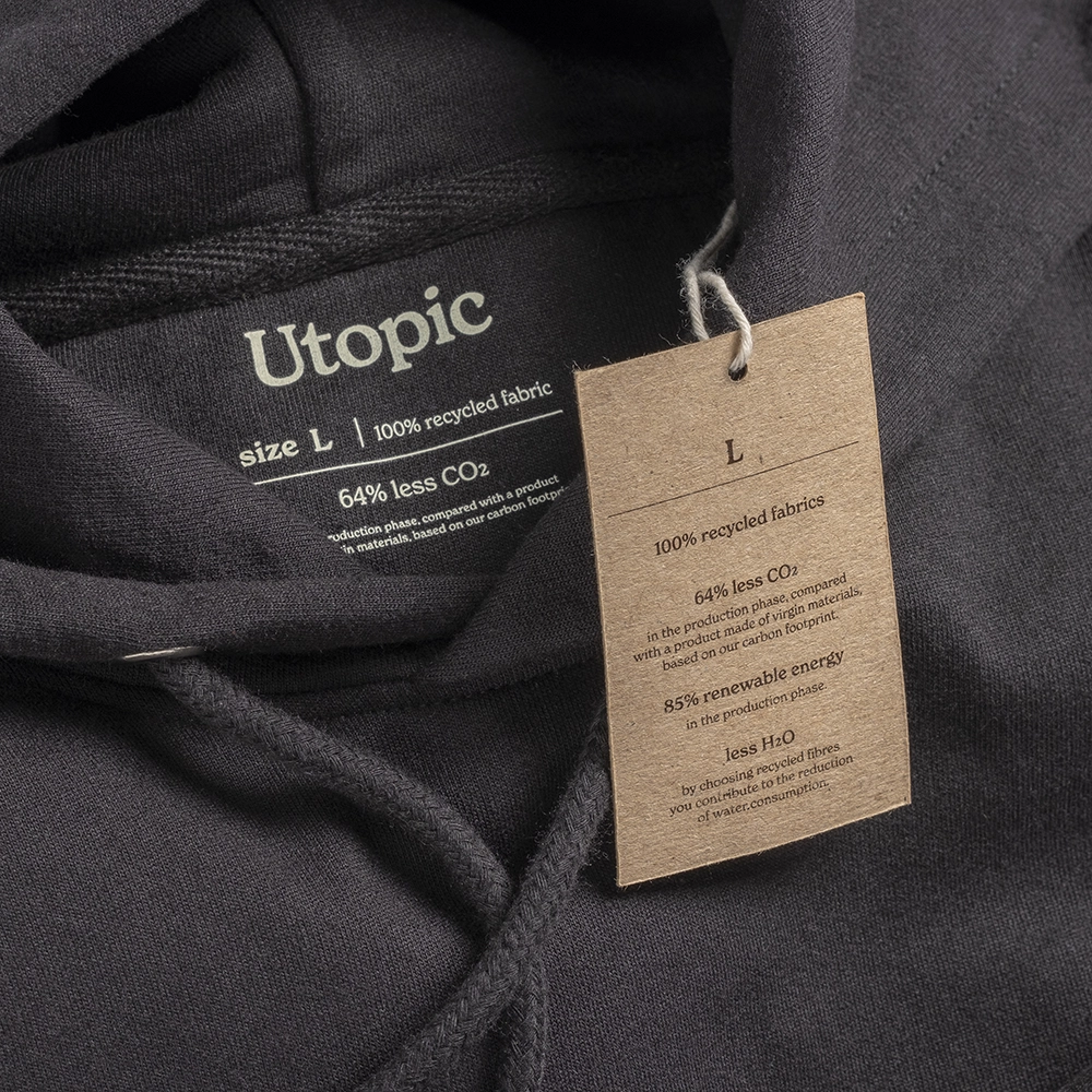 Immagine Felpa con cappuccio 100% tessuto rigenerato