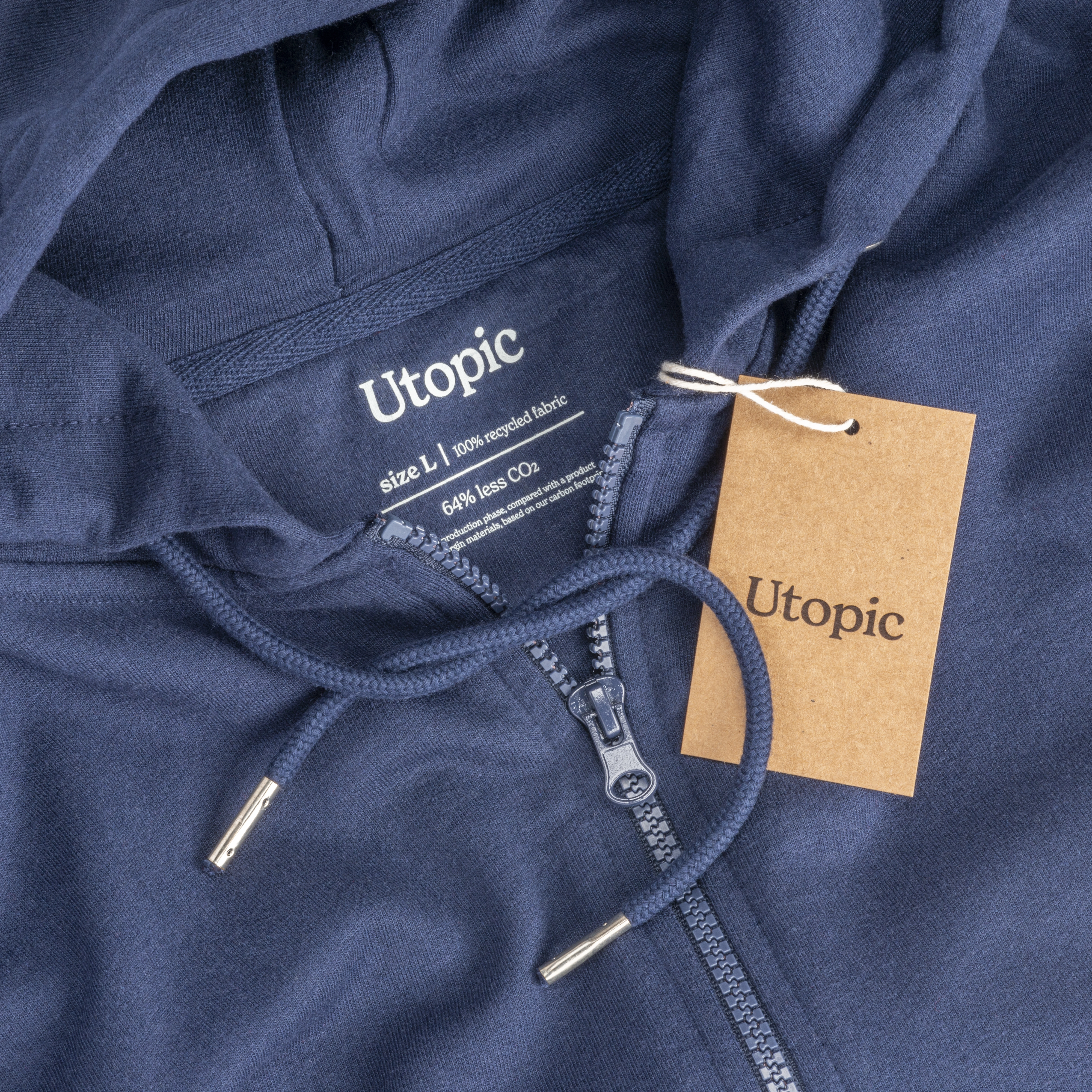 Immagine Felpa con cappuccio unisex 100% tessuto rigenerato