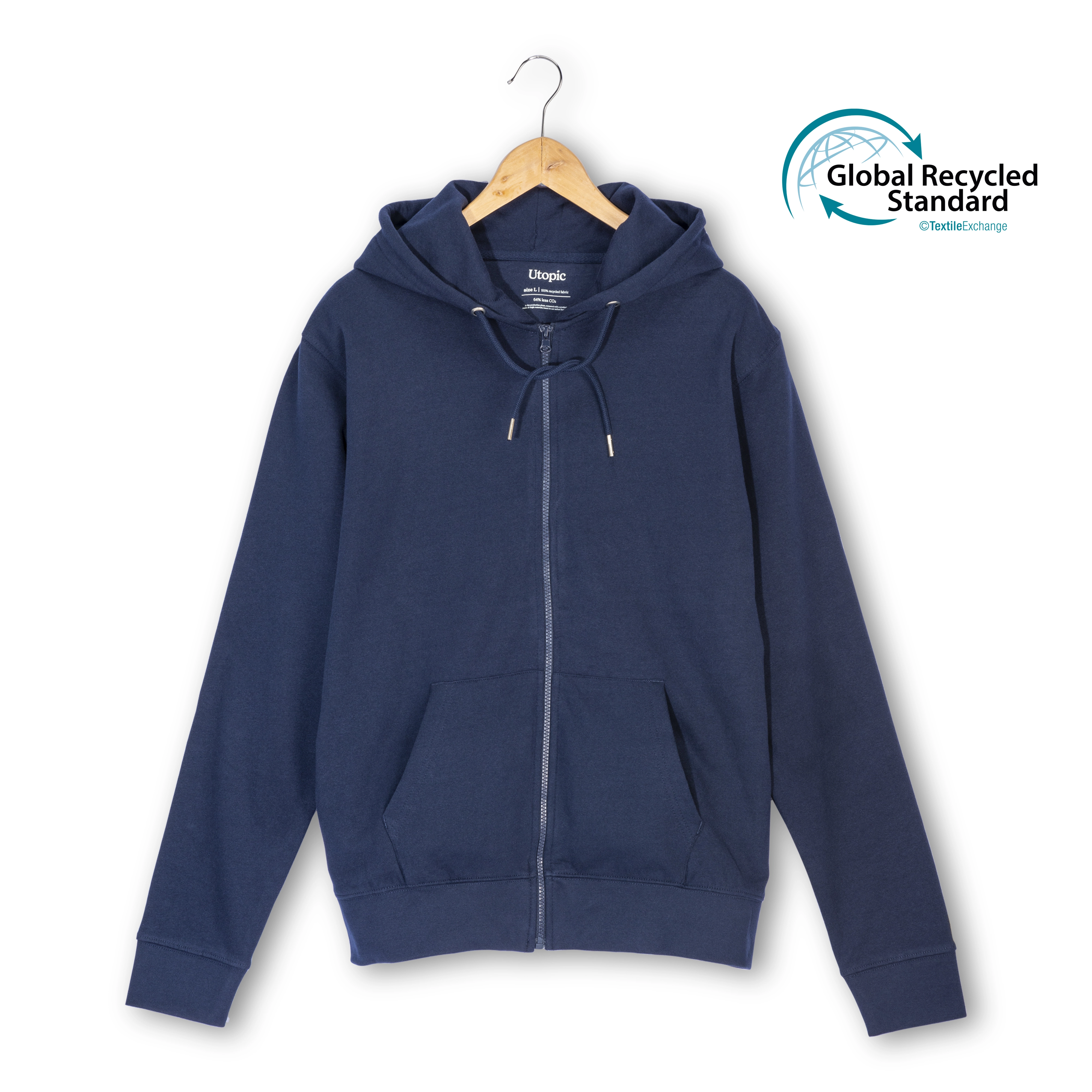 Immagine Felpa con cappuccio unisex 100% tessuto rigenerato