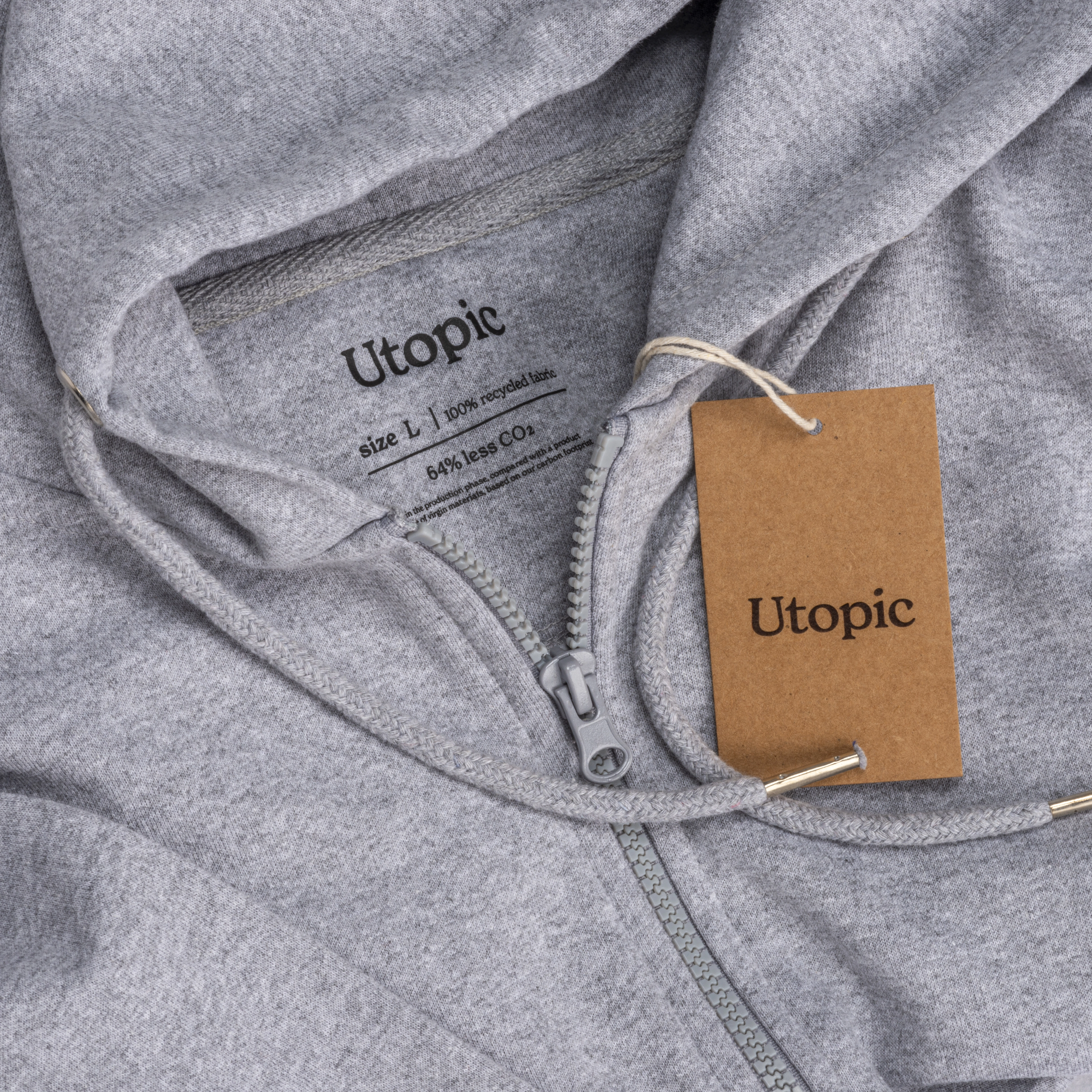 Immagine Felpa con cappuccio unisex 100% tessuto rigenerato