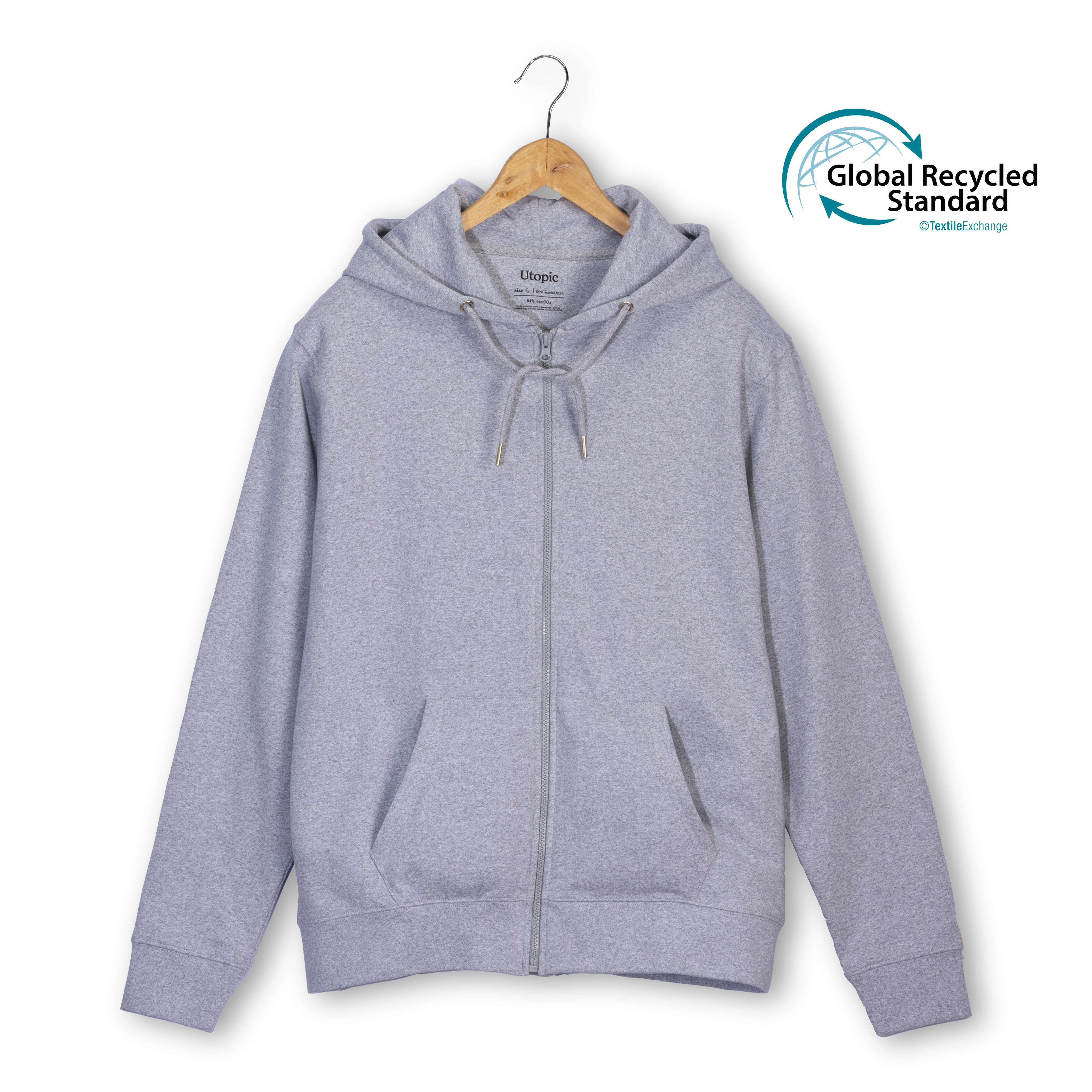 Immagine Felpa con cappuccio unisex 100% tessuto rigenerato