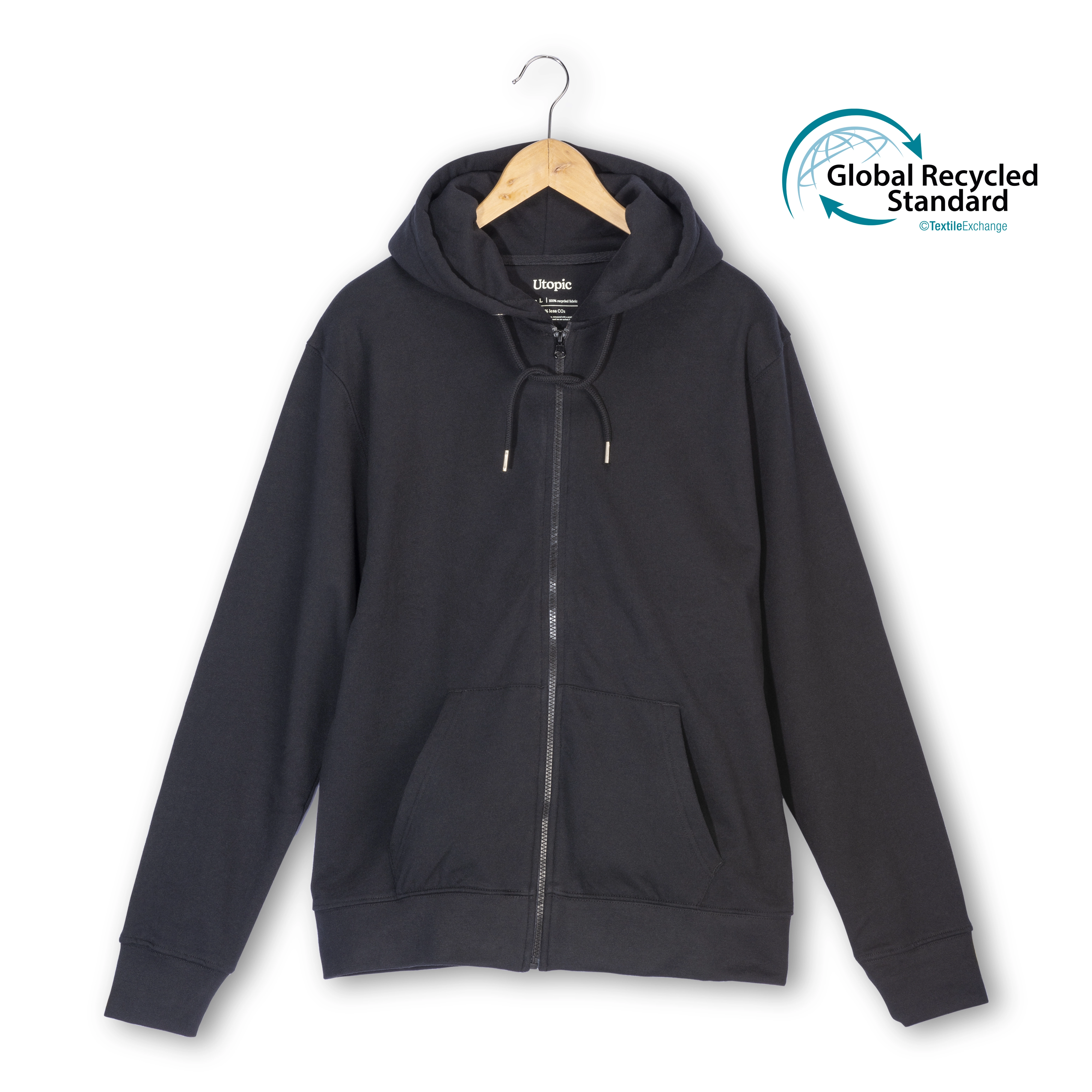 Immagine Felpa con cappuccio unisex 100% tessuto rigenerato