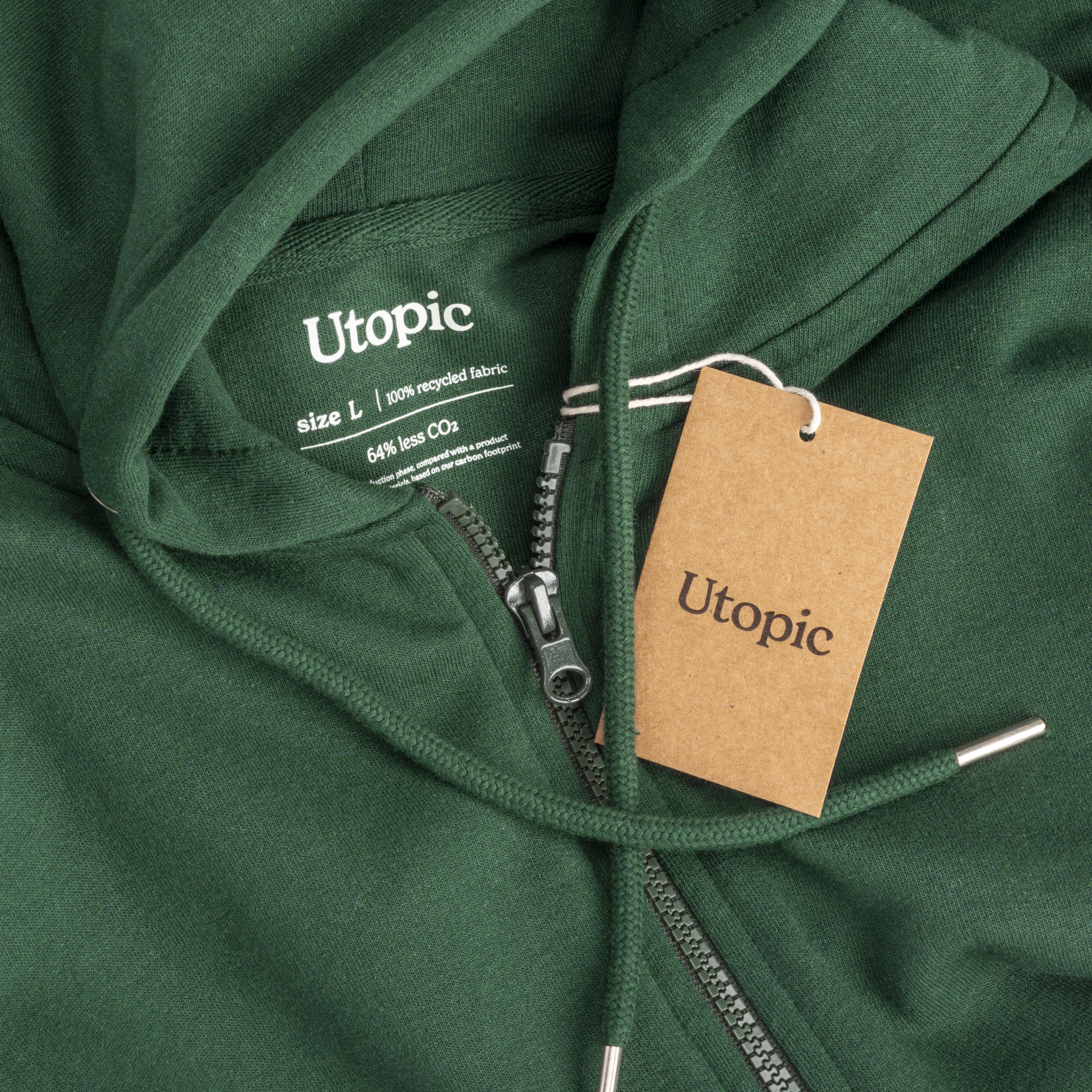 Immagine Felpa con cappuccio unisex 100% tessuto rigenerato