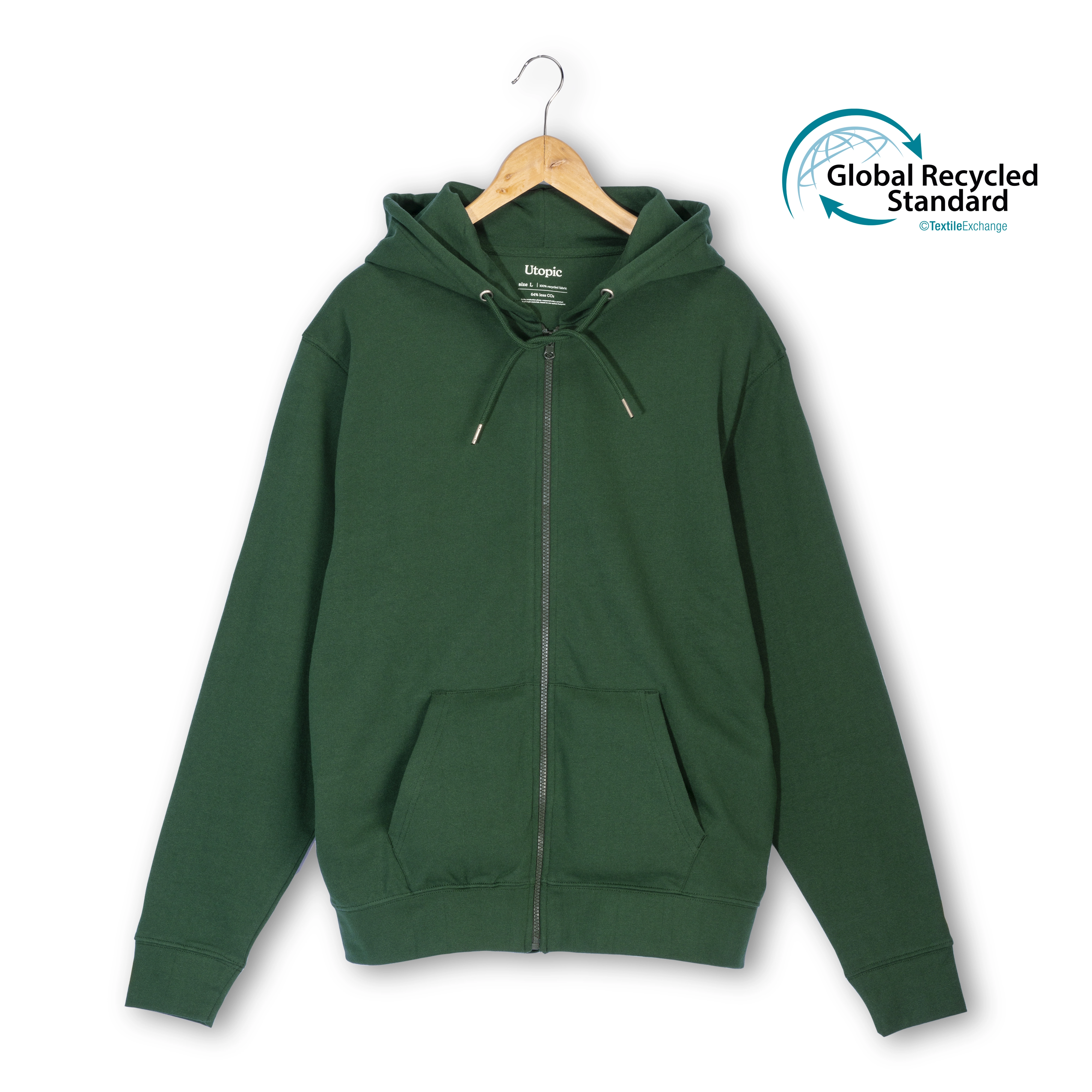 Immagine Felpa con cappuccio unisex 100% tessuto rigenerato