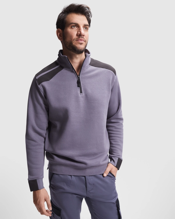 Immagine MAVERICK - Felpa mezza zip e collo alto in colori misti