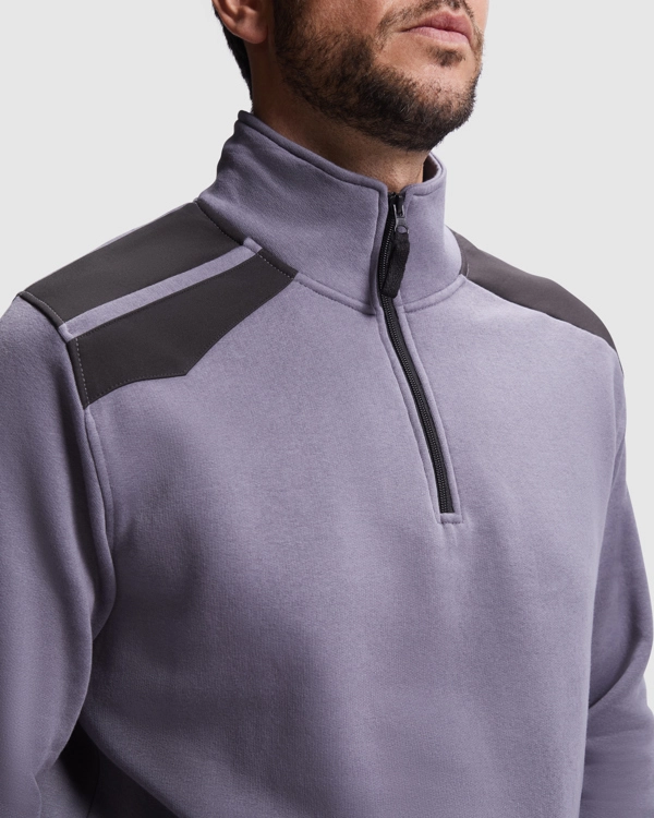 Immagine MAVERICK - Felpa mezza zip e collo alto in colori misti