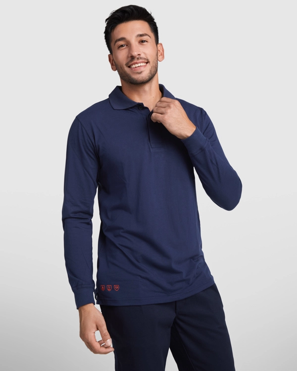 Immagine SANTANA - Polo a maniche lunghe in tessuto ignifugo