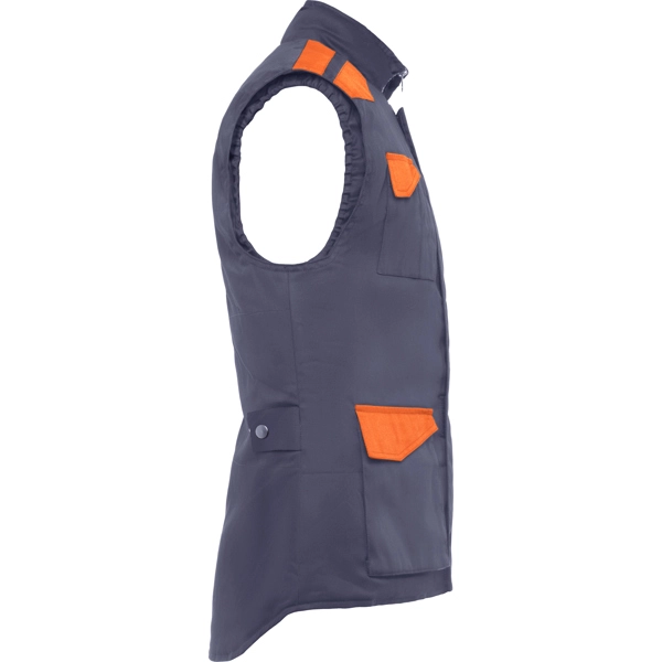 Immagine ARMADA - Gilet da lavoro multitasche con collo alto in colori combinati