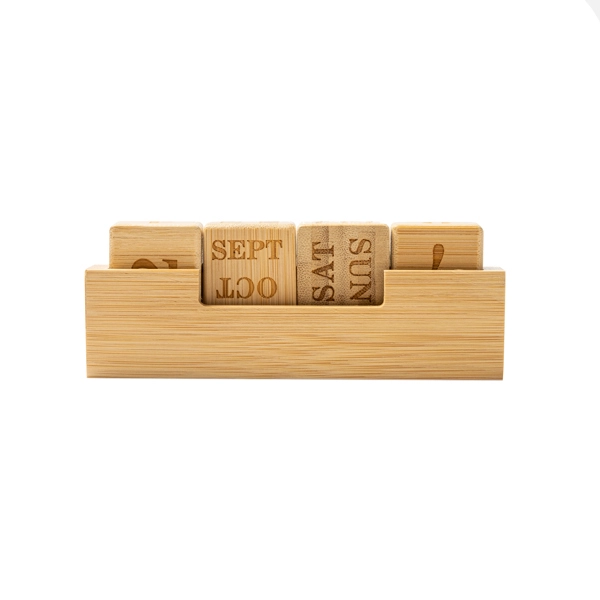 Immagine Calendario perpetuo da tavolo in bambù