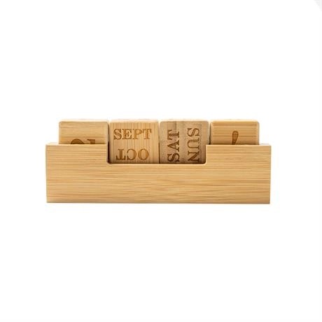 Immagine Calendario perpetuo da tavolo in bambù