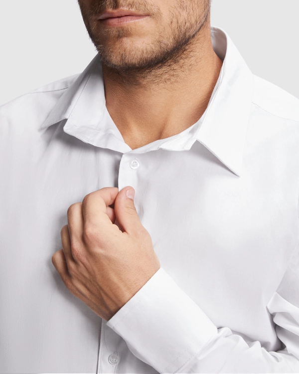 Immagine MOSCU - Camicia a maniche lunghe con tessuto elasticizzato