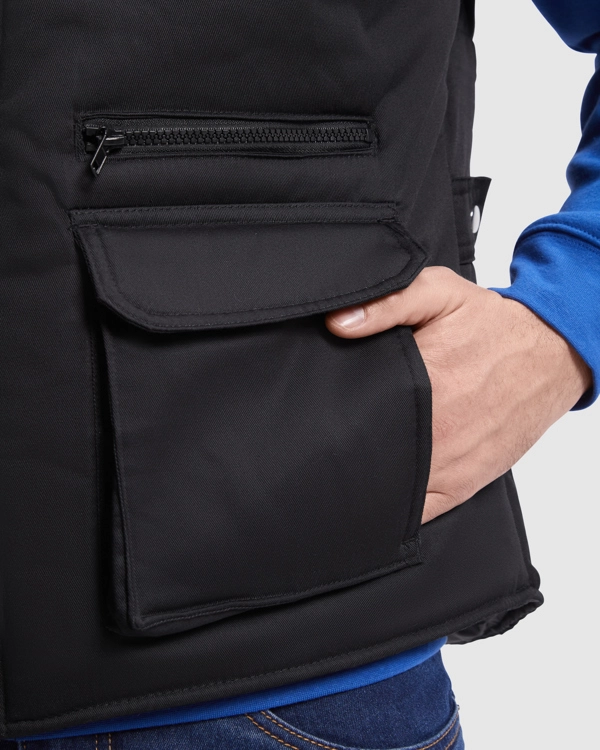 Immagine ALMANZOR - Gilet da lavoro multitasche con collo alto