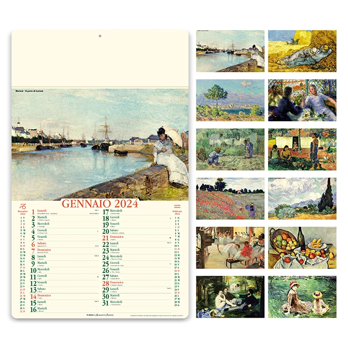 Immagine Calendari illustrati avoriati personalizzati Artistico 31 x 52,5 cm
