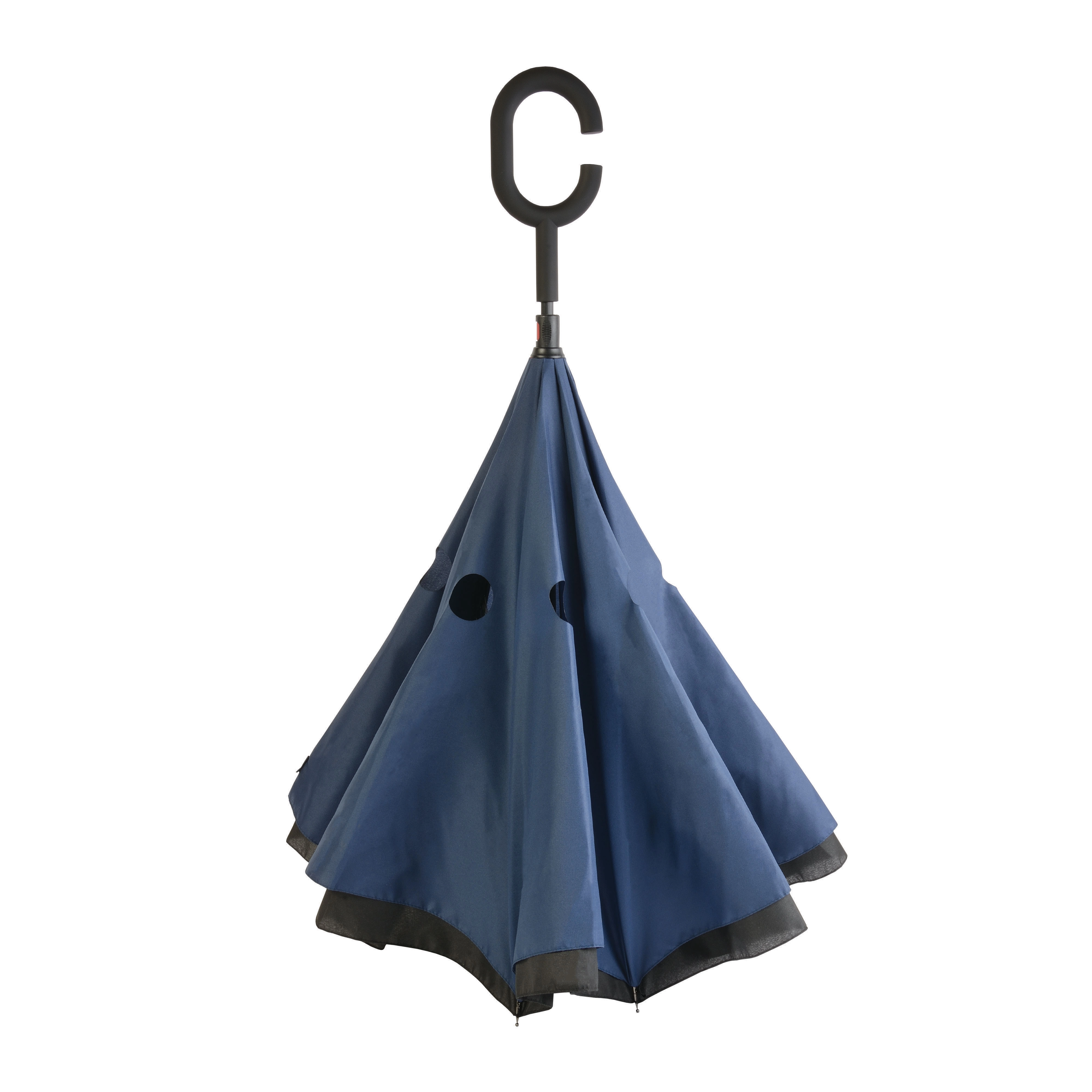 Immagine Ombrello reversibile con manico tondo gommato