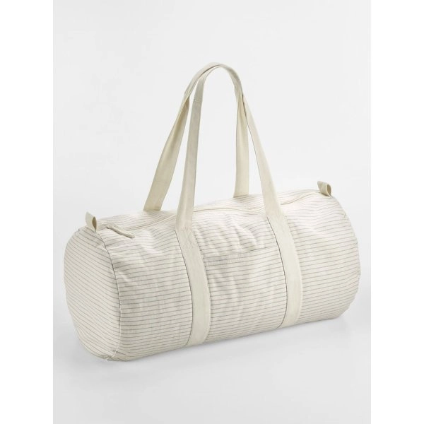 Striped Organic Cotton Barrel Bag