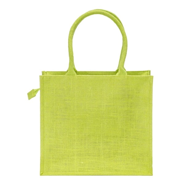 Immagine Borsa in juta con manici in cotone. Dotata di chiusura a zip