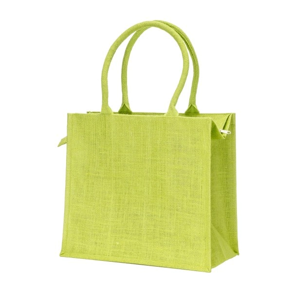 Immagine Borsa in juta con manici in cotone. Dotata di chiusura a zip