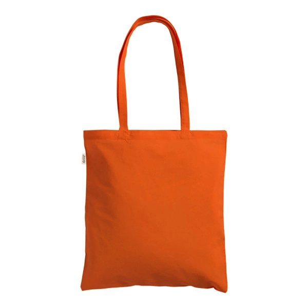 Immagine Borsa shopper a tinta unita in cotone riciclato da 140 g/m2. È certificata GRS