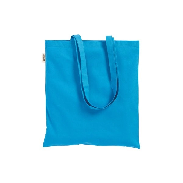 Immagine Borsa shopper a tinta unita in cotone riciclato da 140 g/m2. È certificata GRS