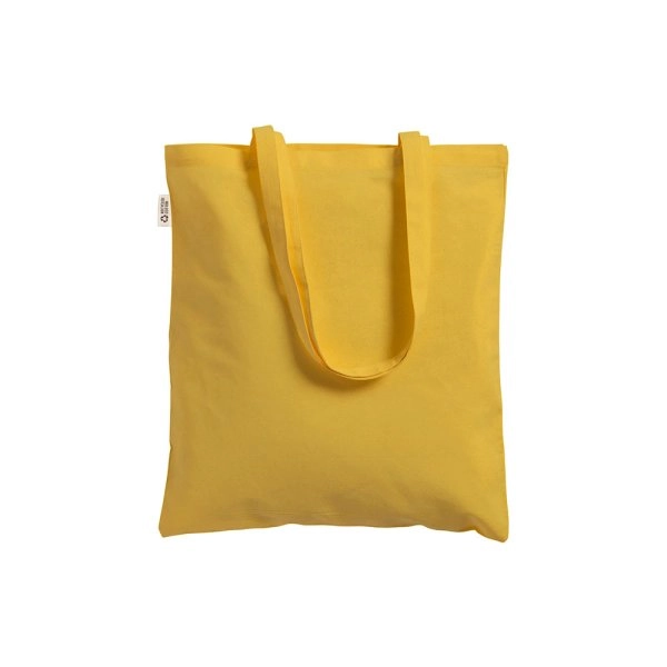 Immagine Borsa shopper a tinta unita in cotone riciclato da 140 g/m2. È certificata GRS