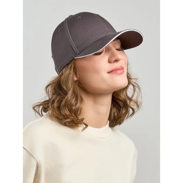 Cappello a 6 pannelli in twill ecosostenibile - Sport sandwich-S