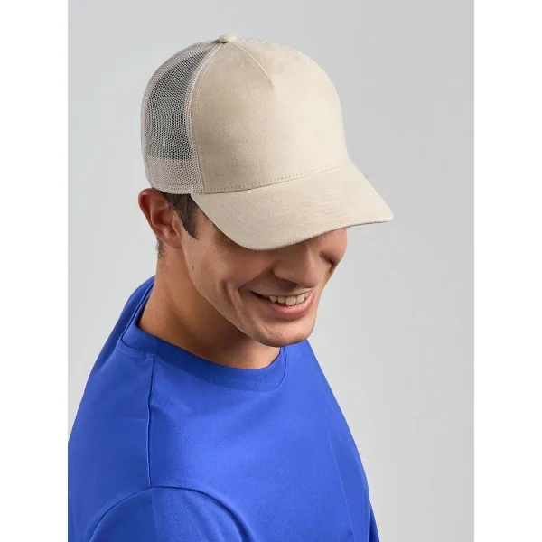 Cappello a 5 pannelli, effetto scamosciato - Rapper suede-S