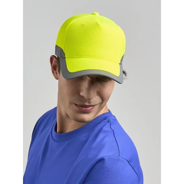 Cappello a 5 pannelli ad alta visibilità e resistente all'acqua - Helpy-S