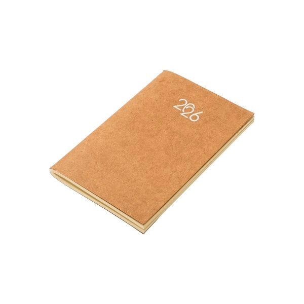 Agenda tascabile settimanale 2026 con copertina flessibile in cartoncino