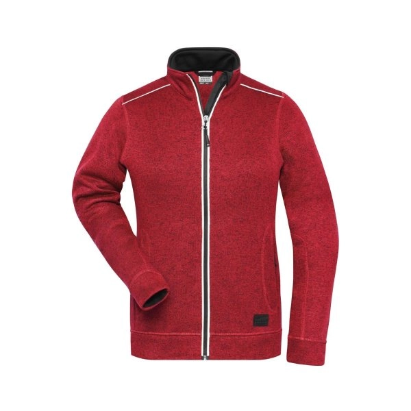 ladies-knitted-workwear-fleece-jacket-solid-red-melange-black-7.webp