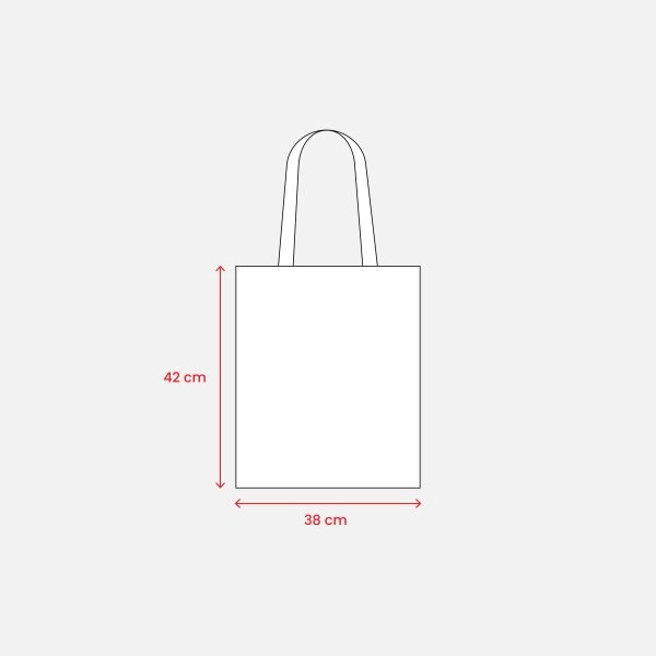Immagine Borsa shopper a tinta unita in cotone riciclato da 220 g/m2