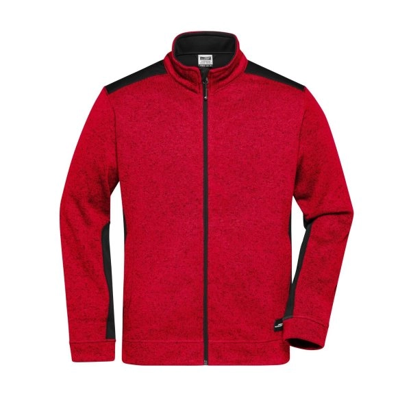 mens-knitted-workwear-fleece-jacket-strong-red-melange-black-11.webp