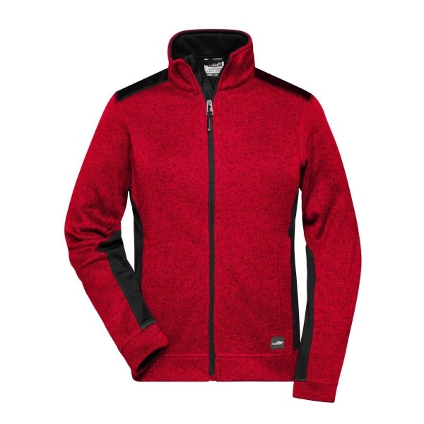 ladies-knitted-workwear-fleece-jacket-strong-red-melange-black-14.webp