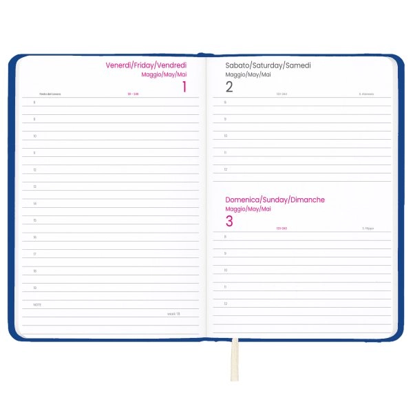 Immagine Agenda giornaliera 2027. Copertina rigida in cartoncino laminato opaco