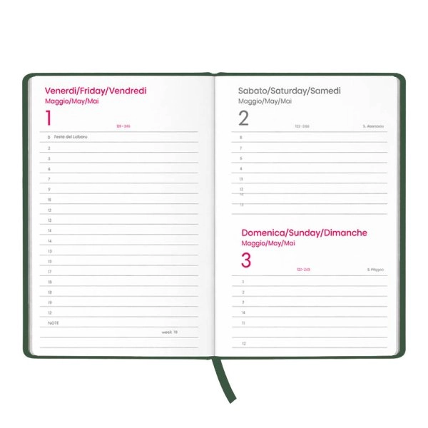 Immagine Agenda giornaliera 2027. Copertina rigida in cartoncino laminato opaco