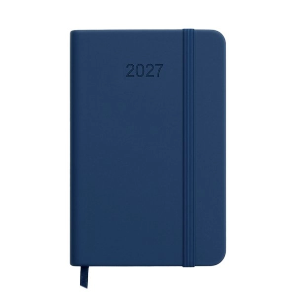 Agenda tascabile settimanale 2027. Copertina rigida in termo PU e bordo pagine colorato